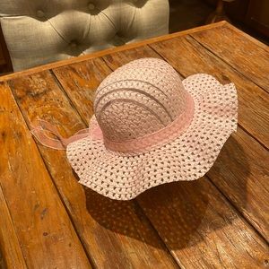 Child’s Spring hat, pink, Vintage